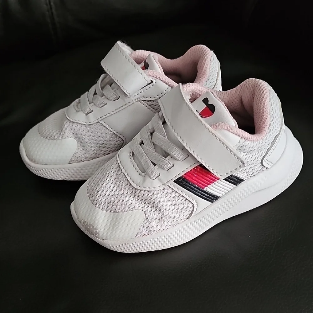 Tommy Hilfiger Girls White Velcro Trainers